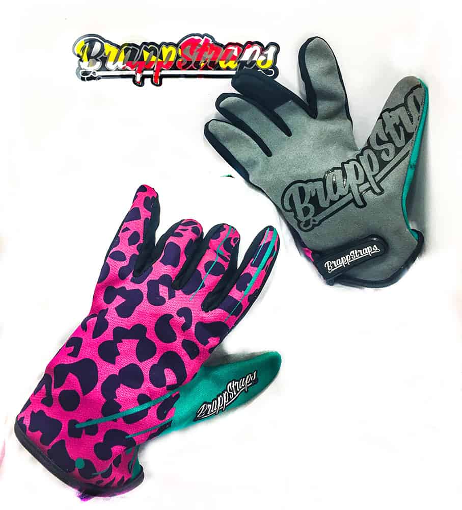 Leopard print motocross shop gear