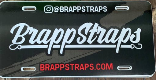 BrappStraps Black License Plate