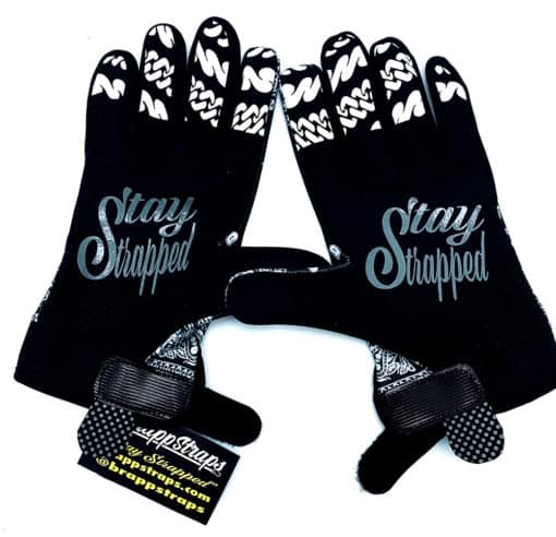 Black Bandana Chain Gang MX Gloves by Brapp Straps