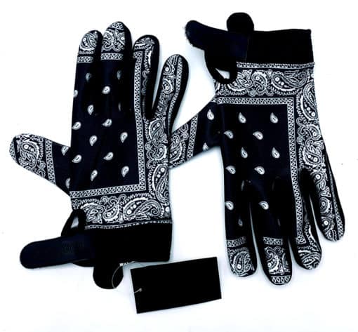 Black Bandana Chain Gang MX Gloves by Brapp Straps