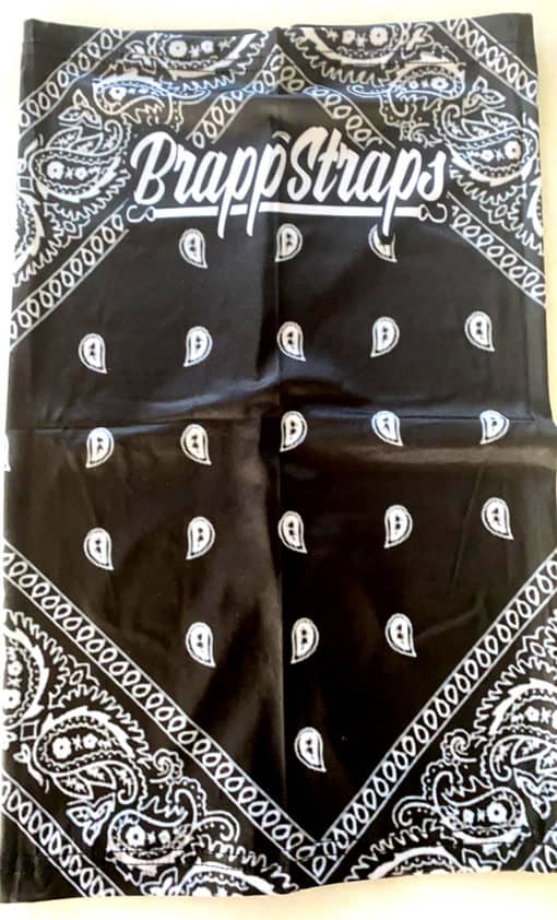 Black Bandana Cindo de Mayo Mask by Brapp Straps