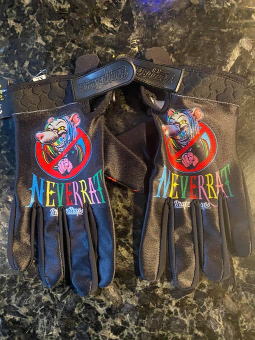 Never Rat (Black) MX Gloves MX Gloves by Brapp Straps