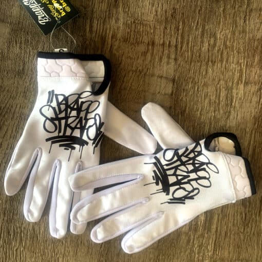 Wedding Crasher Leather Palm Street Bike Gloves by Brapp Straps